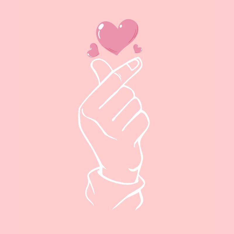 K-pop finger heart