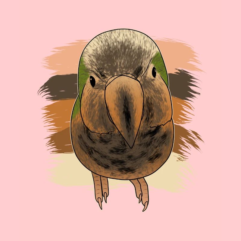 Neugieriger Retro Mönchssittich