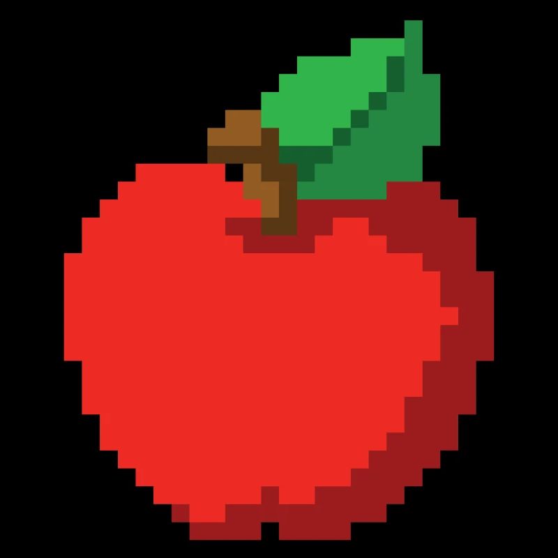 Pixel Apfel 80er Retro 8-bit Kostüm