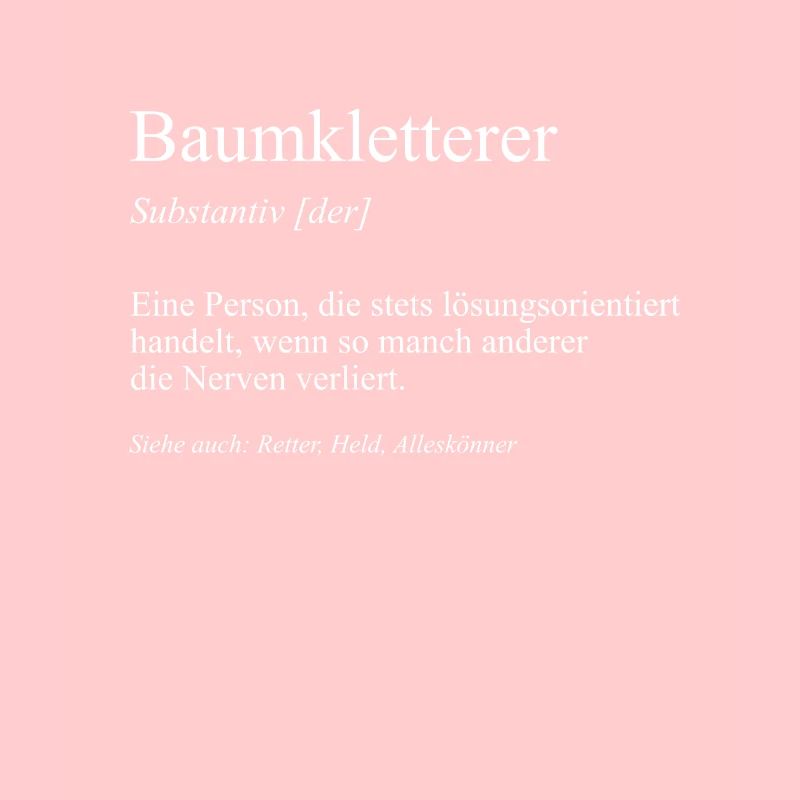 Baumpflege Baumfäller Baumkletterer Geschenkidee