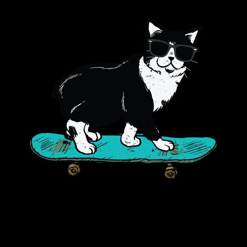 Funny Cat Skateboarding