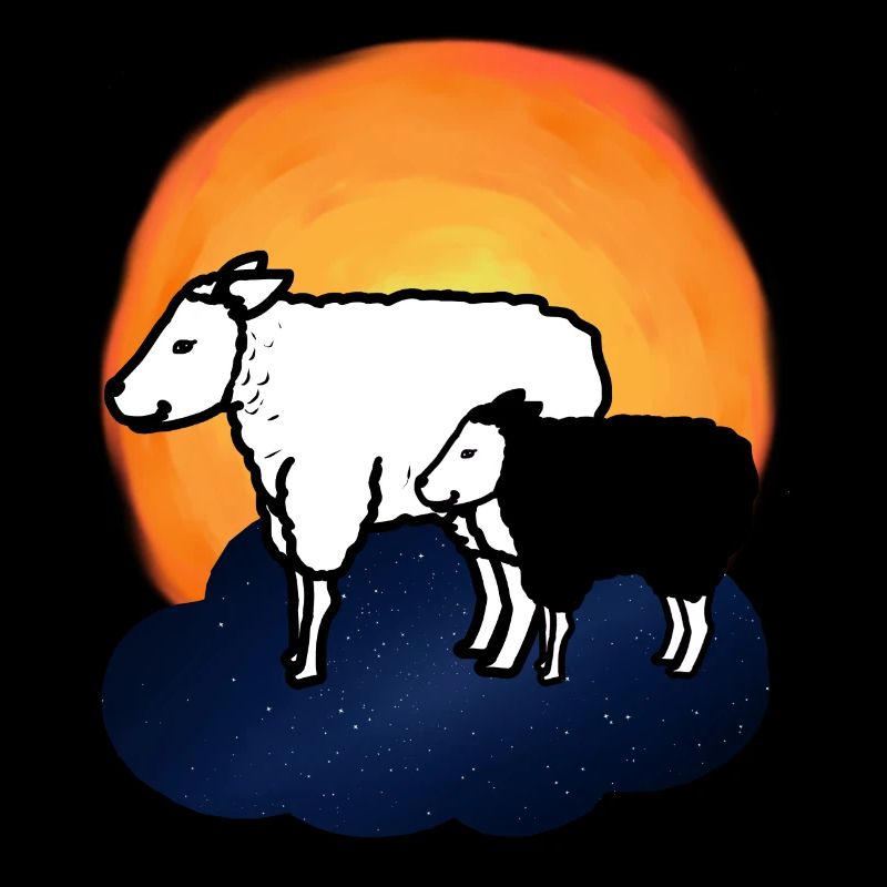 Sternenhimmel Schafe Schaf Lamm himmlisch