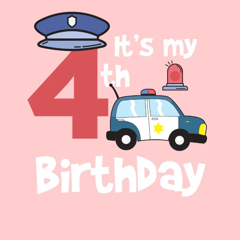 Polizei 4. Geburtstag Jahre Junge Kind Geschenk