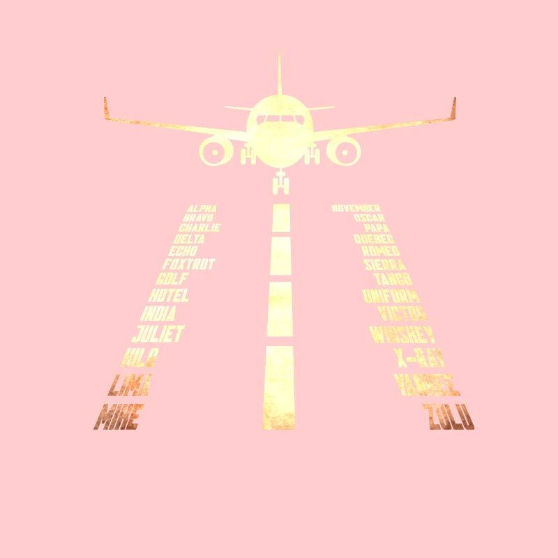 Flugzeug Pilotenalphabet Landebahn Pilot Geschenk