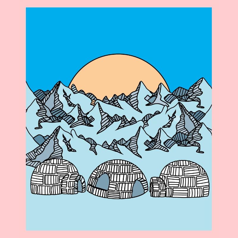 Iglu Schnee und Eislandschaft