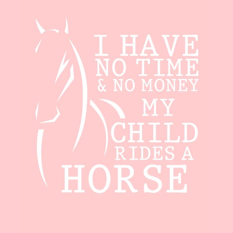Drôle de cheval citation mère avec enfant à cheval