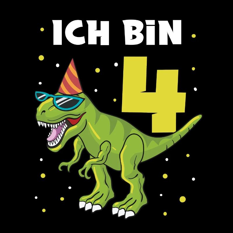 4. Geburtstag Junge Ich Bin Vier Jahre Alt Dino