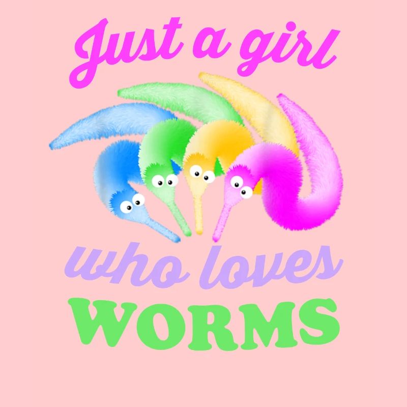 Wurm auf einer Schnur nur ein Mädchen, das Worms liebt