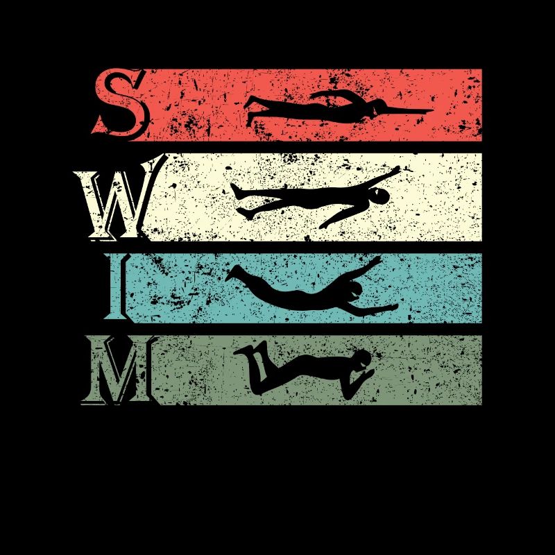 Retro Vintage Schwimmen Schwimmer Schwimmen