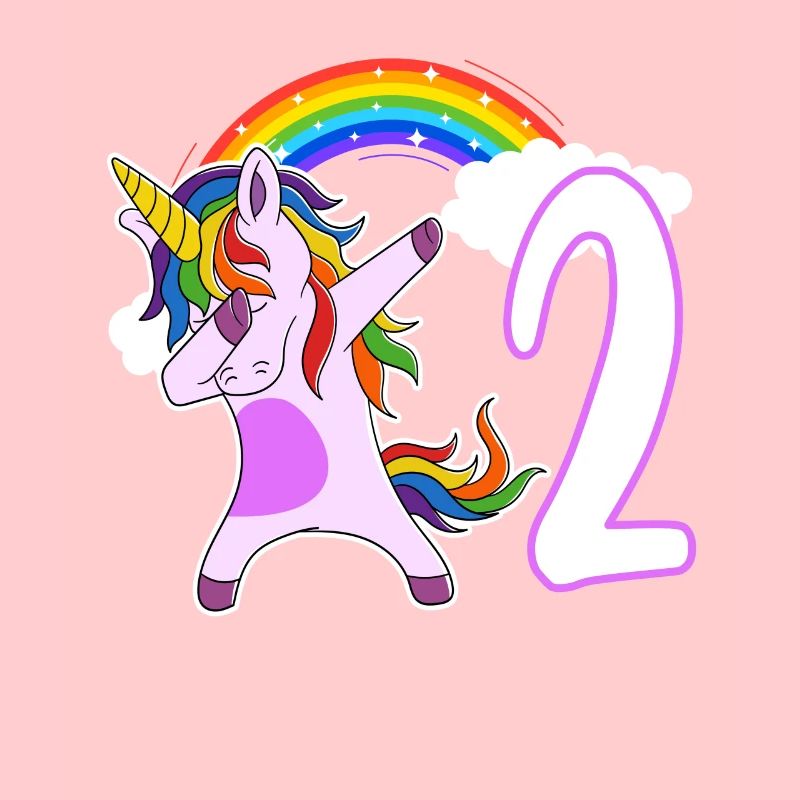 Dabbing Einhorn Ich bin 2 Jahre alt