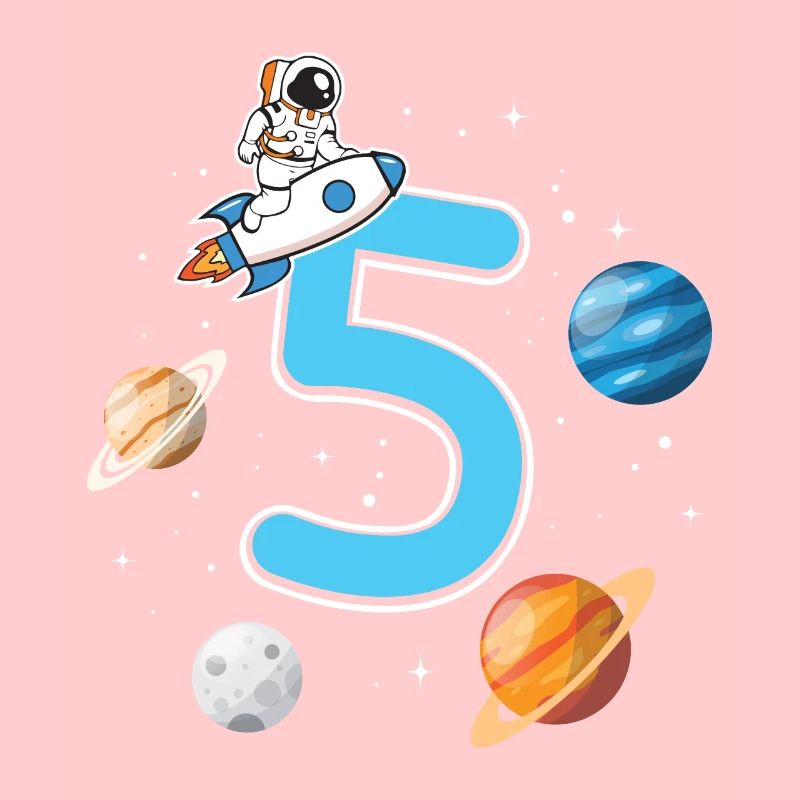 Birthday 5 years astronaut rocket 5th birthday boy