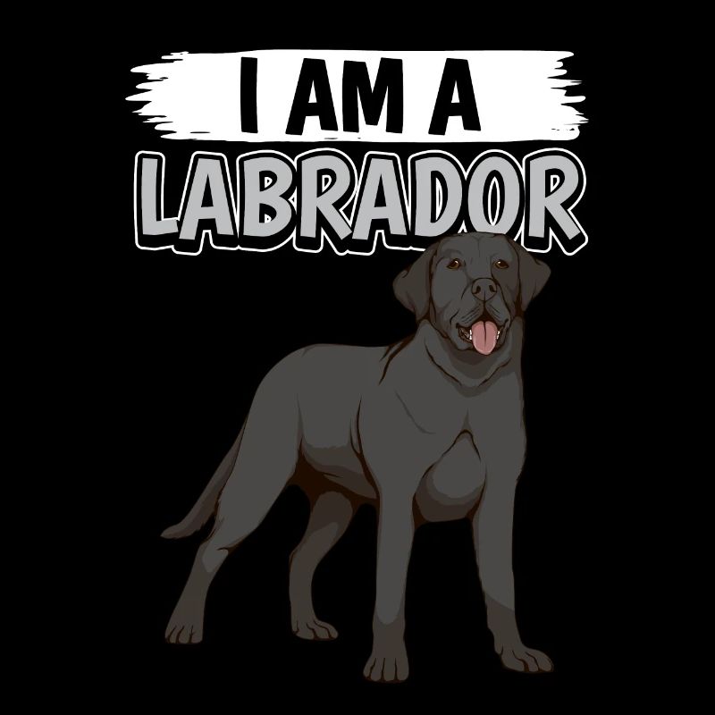 Schwarzer Labrador Labbi I Am A Labrador