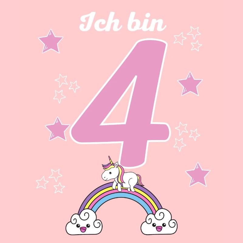 4 Jahre Einhorn 4. Geburtstag Mädchen