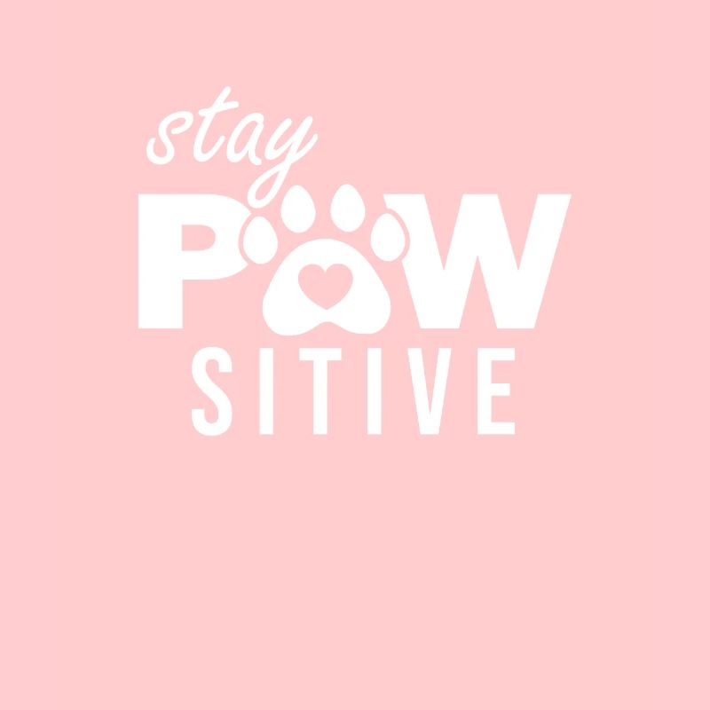 Stay Pawsitive - patte de chat chien