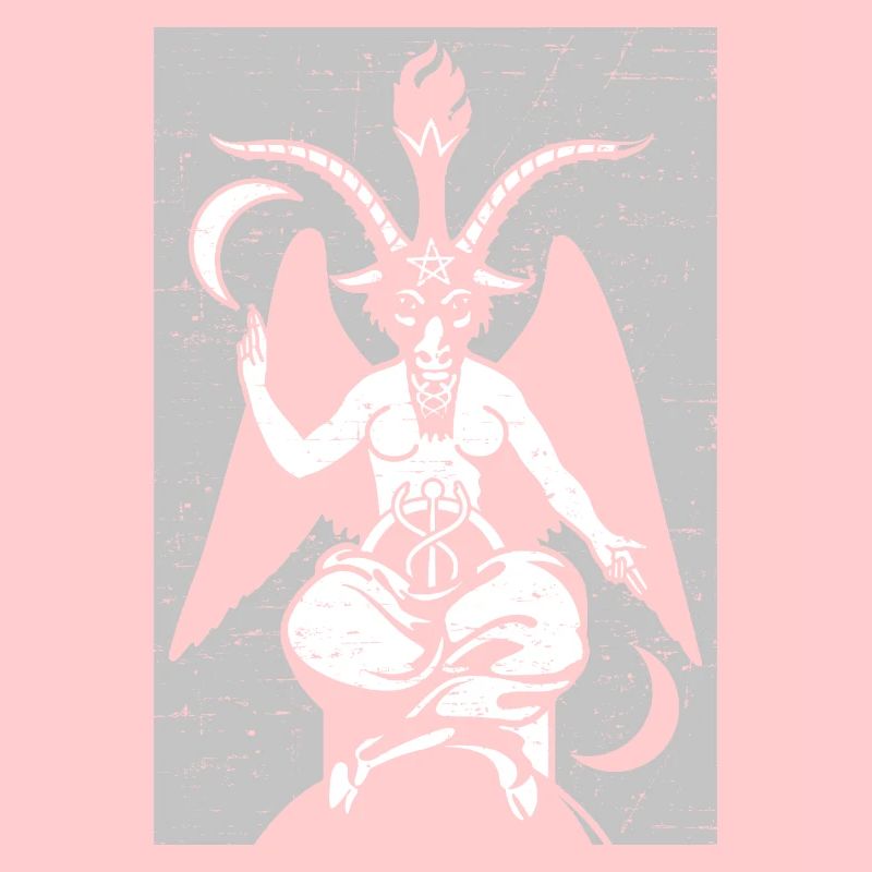 Satan Vintage Satanic Occult Devil Baphomet Goat