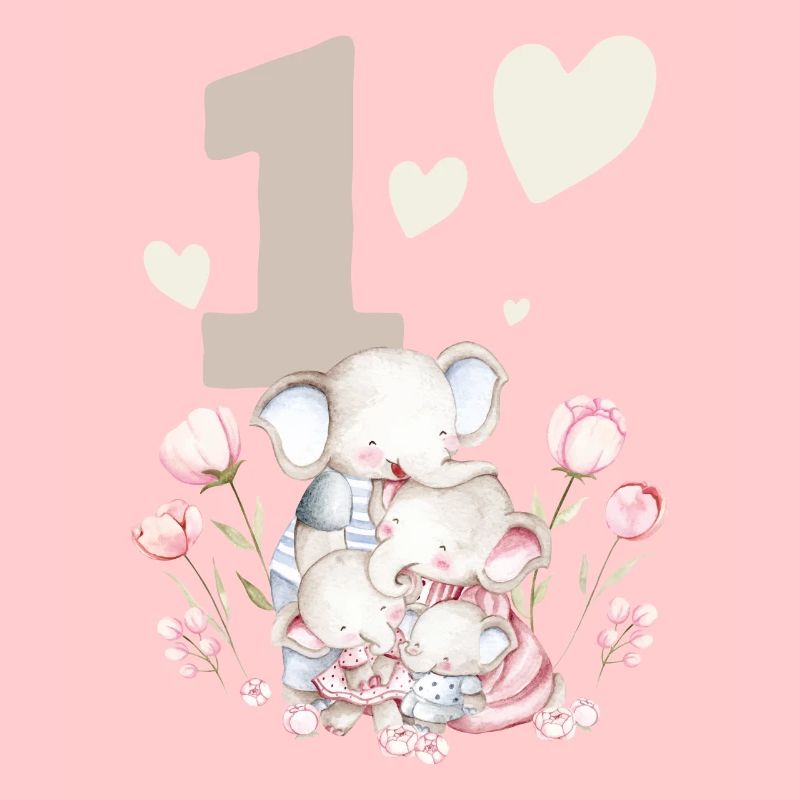 Geburtstagskind Geburtstagsparty Elefant 1. Geburt