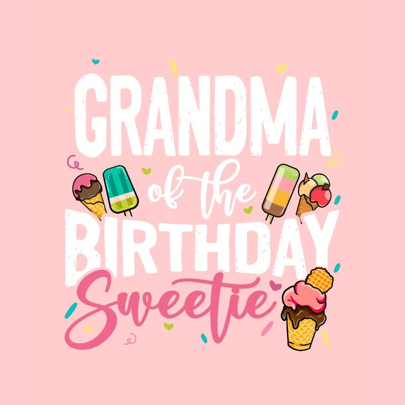 Eiscreme Party Geburtstag Oma Großmutter Waffeleis