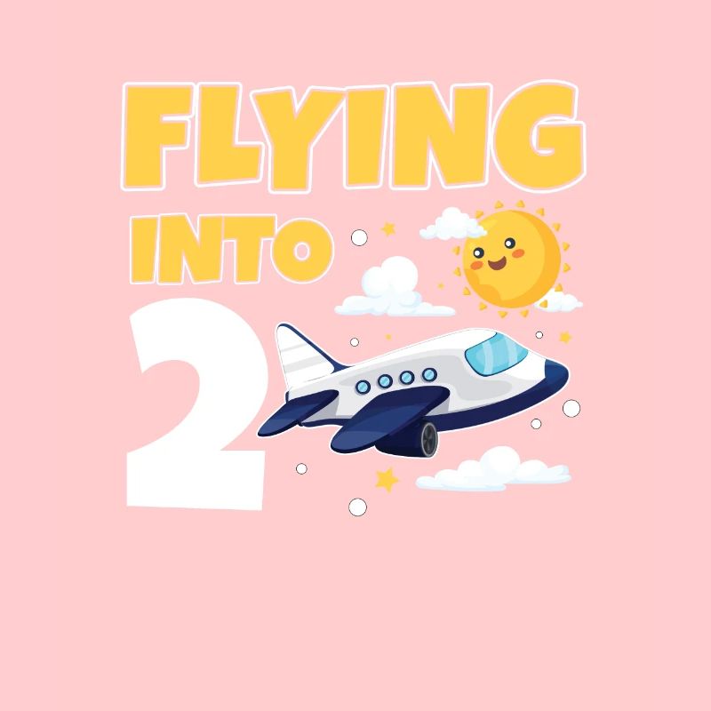 Flying Into 2 Avion Pilote 2 ans 2e anniversaire