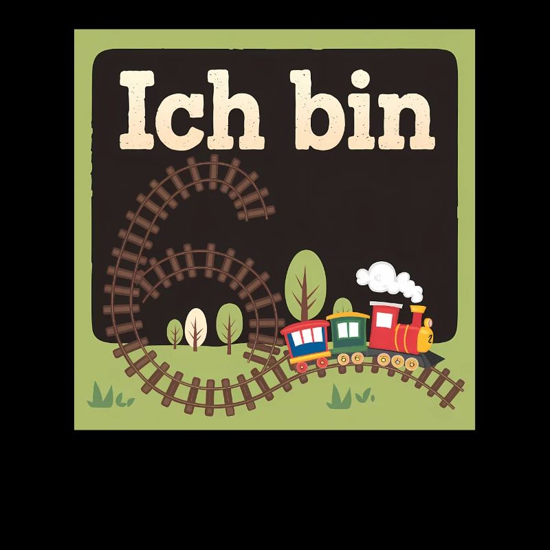 Ich bin 6 Zug Eisenbahn 6. Geburtstag