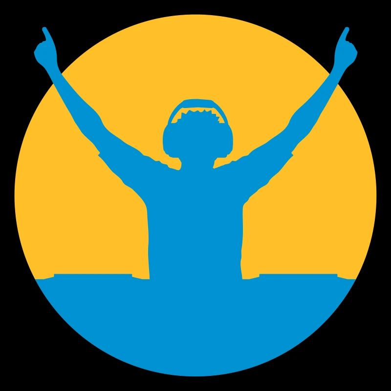 Conception de DJ silhouette