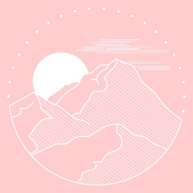 Geometric shape line mountains