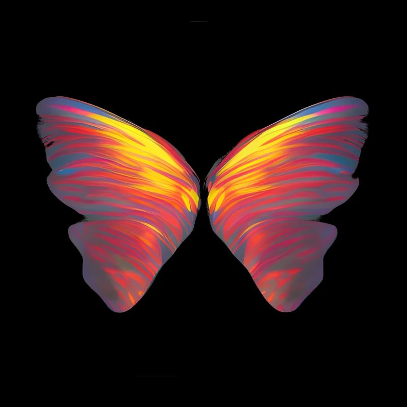 Ailes de papillon colorées