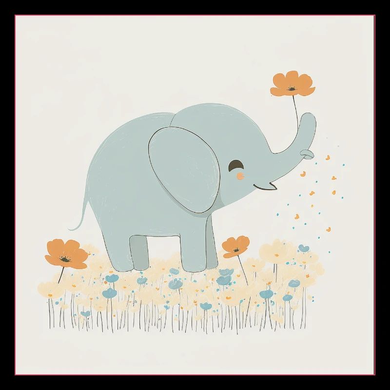 Blauer Elefant in Bloom