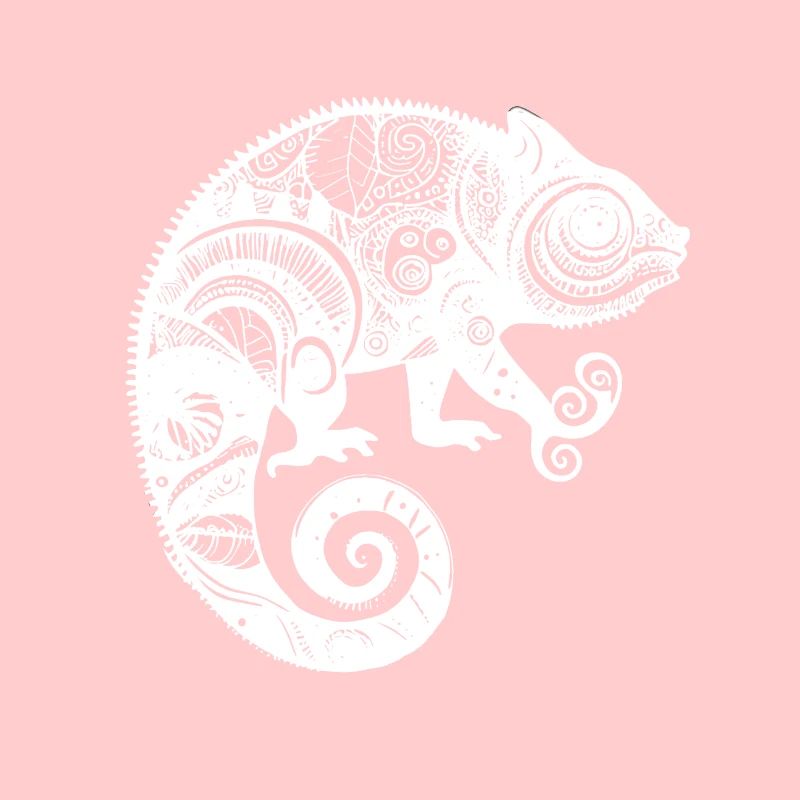 Chamäleon mit boho aztekischen Mustern