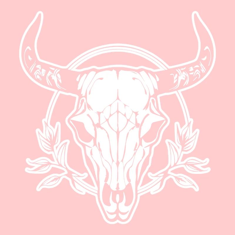 Crâne de vache Boho