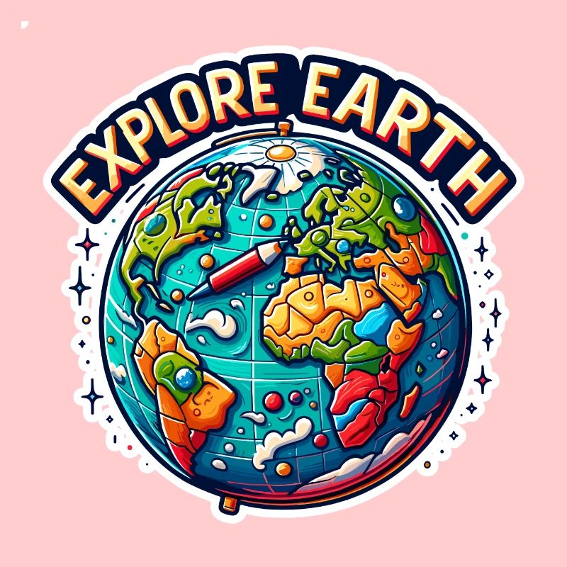 Explore Earth - Erde Illustration