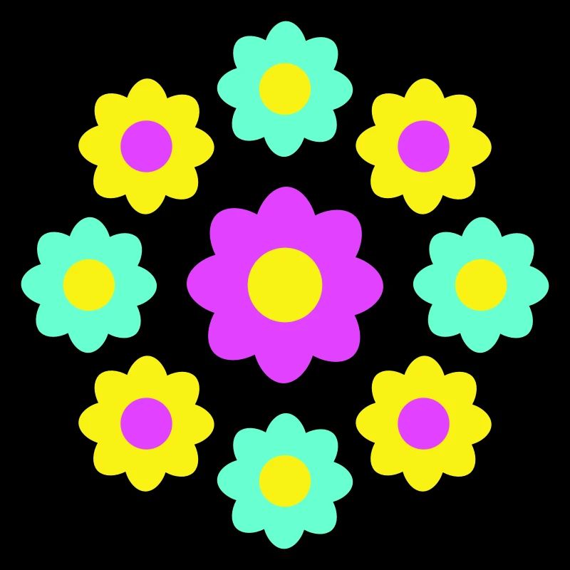 Beaucoup de fleurs colorées belle conception de motif décoratif