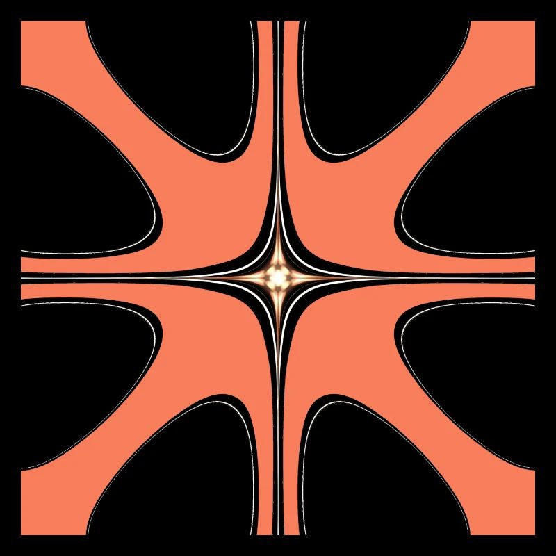 Abstract with a white pattern in the middle