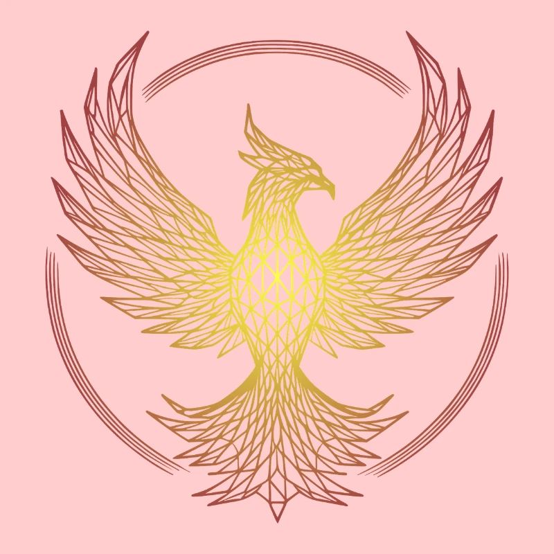 phoenix de feu polygonal