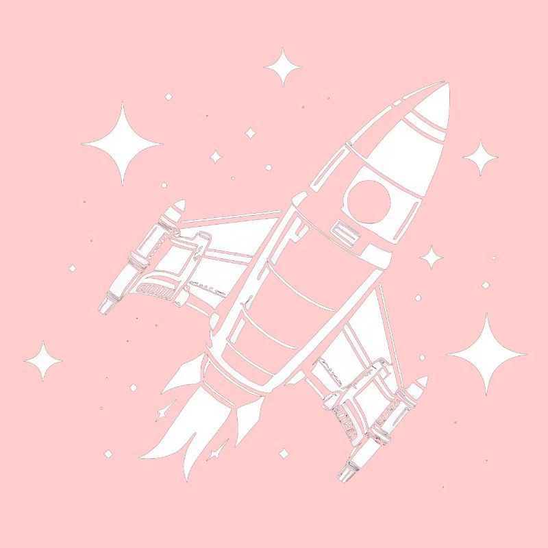 Fusée spatiale dans les étoiles