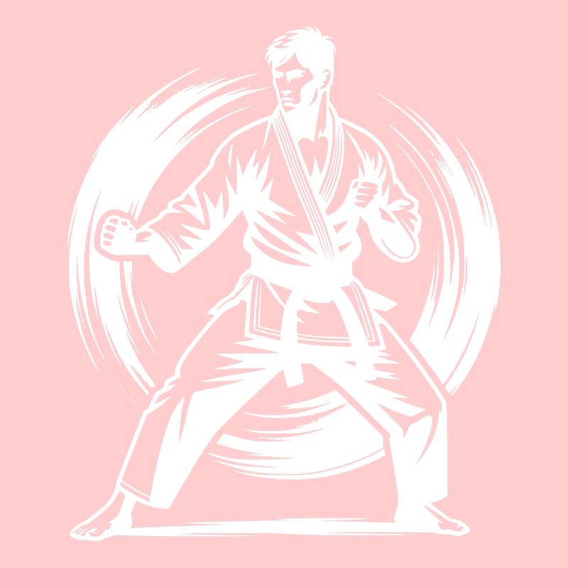 Perfekte Karate Pose meisterhafte Kampfkunst