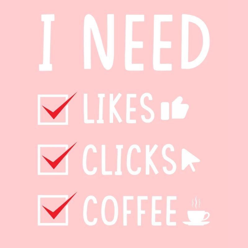 Social Media Likes Clicks Coffee