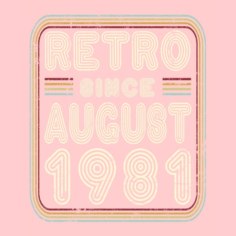 Geburtstag August 1981 Retro Geschenk