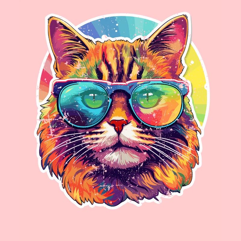 Cat Hippie 60s 70s