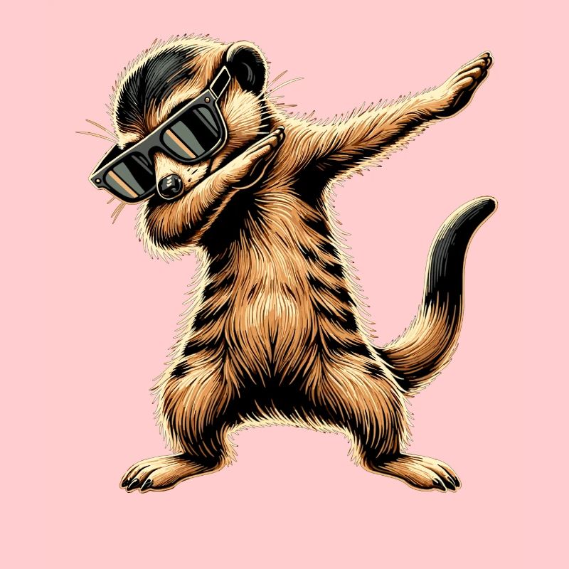 Dabbing Erdmännchen mit Sonnenbrille Cool Erdmännchen