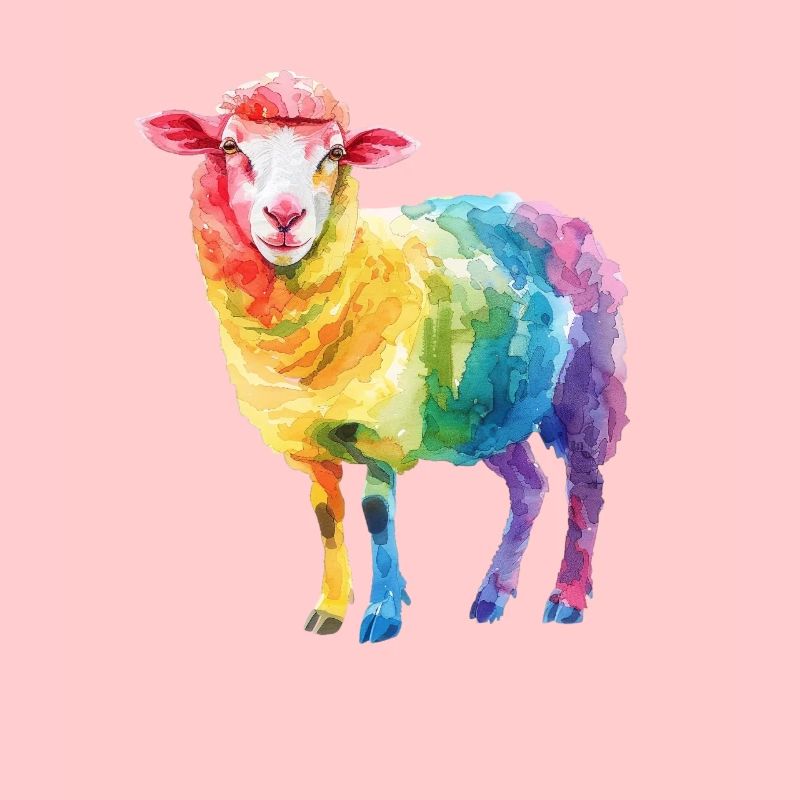 Hirten Schaf Bauernhof Tier Regenbogen Schaf