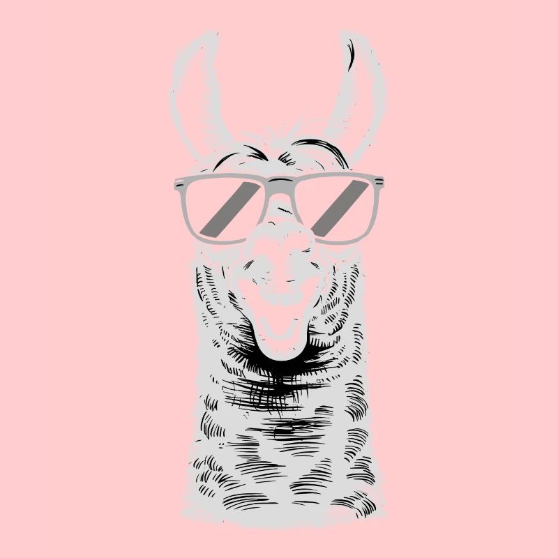 Lama cool avec lunettes de soleil