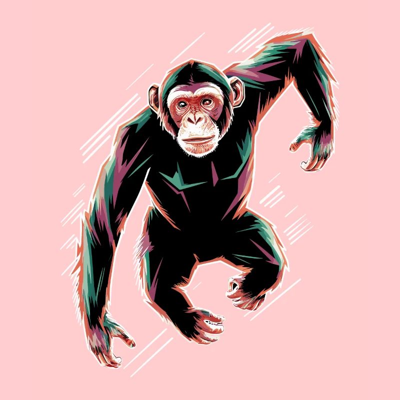 Dynamisches Schimpansen-Motiv