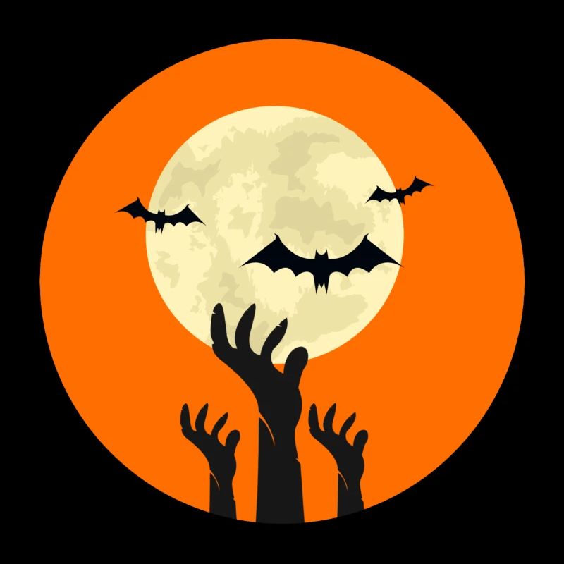 Halloween rund Orange 2