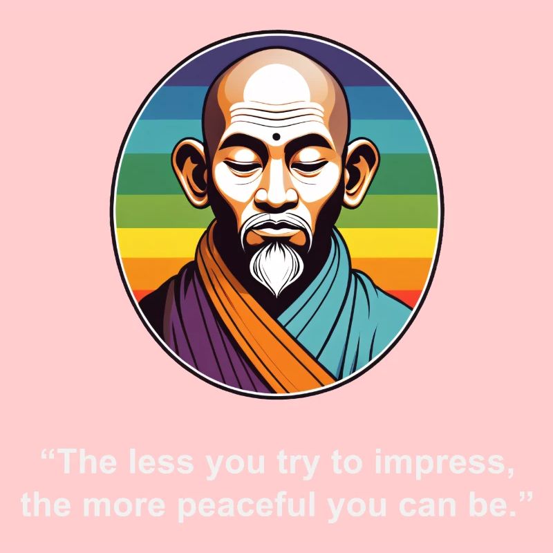 Moins vous essayez d’impressionner | Citation Zen