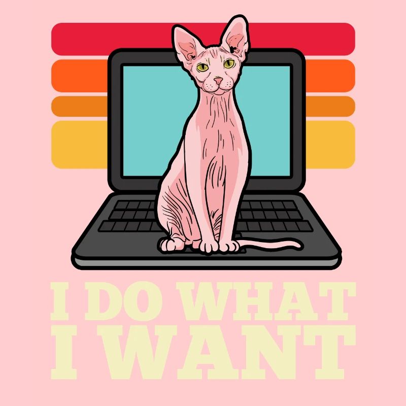 Sphynx Cat I Do What I Want Laptop PC