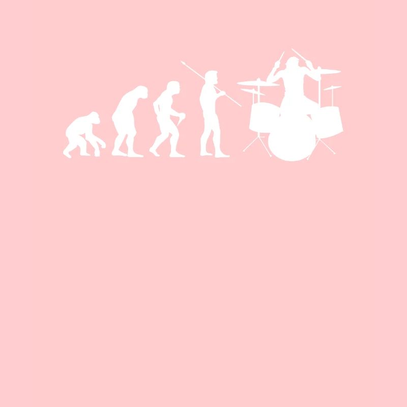 Human Evolution Drum Musiker Schlagzeuger