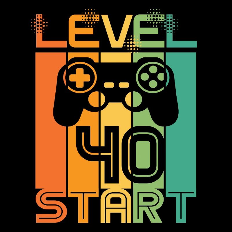 40. Geburtstag Level 40 Start Video Game Design