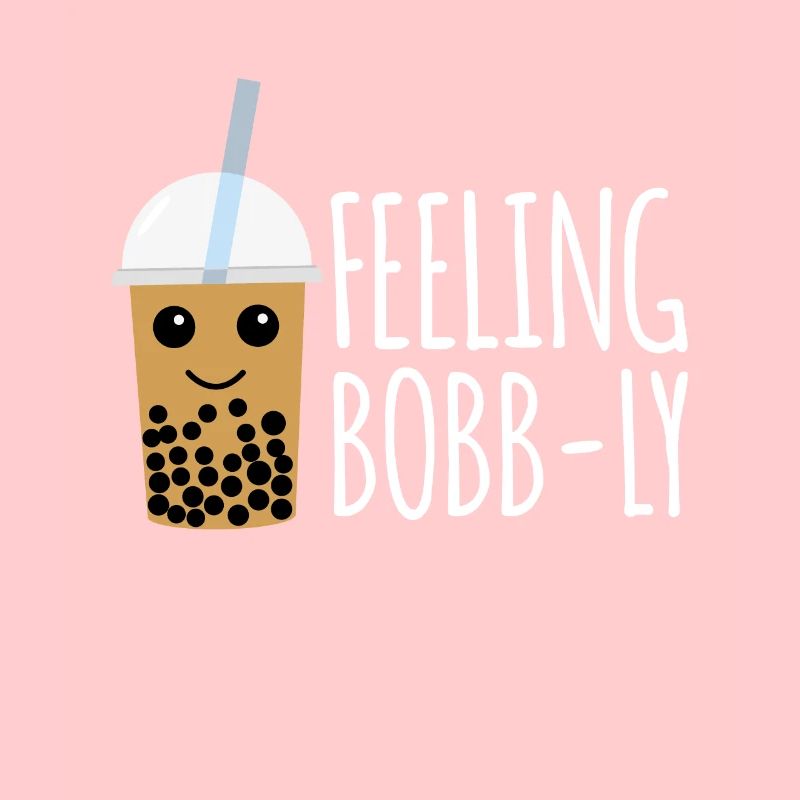 Feeling Bobb-Ly Shirt Geschenk Boba Bubble Tea