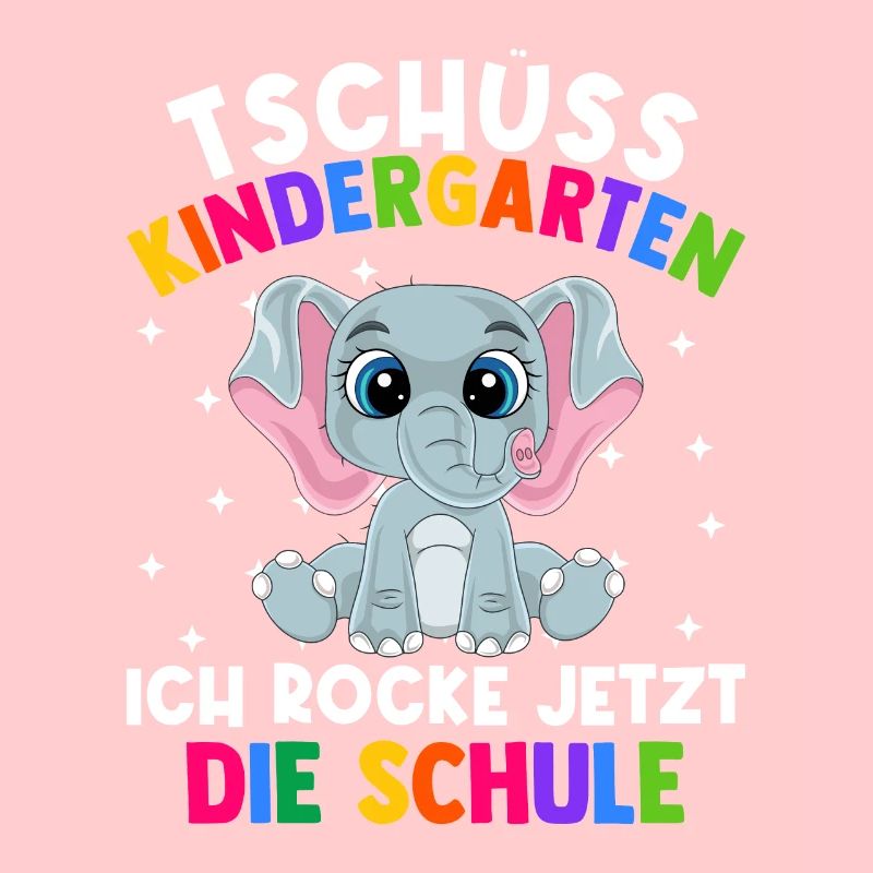 Bye Kindergarten Einschulung Schulkind Elefant