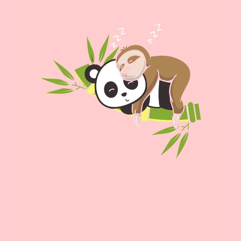 Faultier sitzt auf Panda